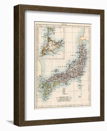 Map of Japan, 1870s-null-Framed Premium Giclee Print