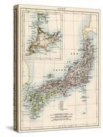 Map of Japan, 1870s-null-Stretched Canvas
