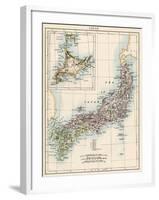 Map of Japan, 1870s-null-Framed Giclee Print