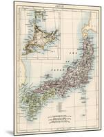 Map of Japan, 1870s-null-Mounted Giclee Print