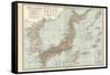 Map of Japan and Korea. Insets of Kurile Islands and Liu-Kiu Islands and Formosa (Taiwan)-Encyclopaedia Britannica-Framed Stretched Canvas