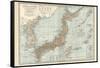 Map of Japan and Korea. Insets of Kurile Islands and Liu-Kiu Islands and Formosa (Taiwan)-Encyclopaedia Britannica-Framed Stretched Canvas