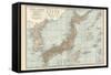 Map of Japan and Korea. Insets of Kurile Islands and Liu-Kiu Islands and Formosa (Taiwan)-Encyclopaedia Britannica-Framed Stretched Canvas