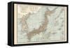 Map of Japan and Korea. Insets of Kurile Islands and Liu-Kiu Islands and Formosa (Taiwan)-Encyclopaedia Britannica-Framed Stretched Canvas