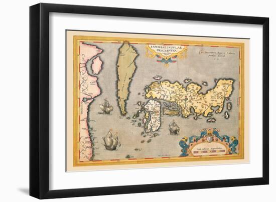 Map of Japan-Abraham Ortelius-Framed Art Print