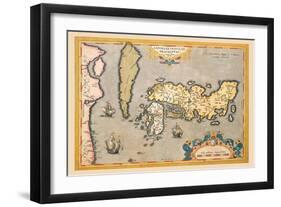 Map of Japan-Abraham Ortelius-Framed Art Print