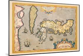 Map of Japan-Abraham Ortelius-Mounted Art Print