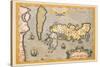 Map of Japan-Abraham Ortelius-Stretched Canvas