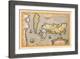 Map of Japan-Abraham Ortelius-Framed Art Print