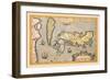 Map of Japan-Abraham Ortelius-Framed Art Print