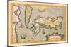 Map of Japan-Abraham Ortelius-Mounted Art Print