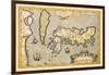 Map of Japan-Abraham Ortelius-Framed Art Print