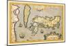 Map of Japan-Abraham Ortelius-Mounted Art Print