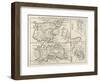 Map of Jersey Guernsey Alderney Sark and the Scilly Isles-null-Framed Art Print