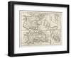 Map of Jersey Guernsey Alderney Sark and the Scilly Isles-null-Framed Art Print