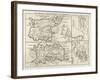 Map of Jersey Guernsey Alderney Sark and the Scilly Isles-null-Framed Art Print