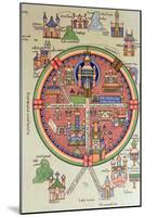 Map of Jerusalem and Palestine, Including the Sacred Sites and the Temple of Solomon-null-Mounted Giclee Print