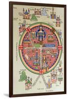 Map of Jerusalem and Palestine, Including the Sacred Sites and the Temple of Solomon-null-Framed Giclee Print