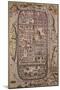 Map of Jerusalem and Surrounding Area Engraved-Joris Hoefnagel-Mounted Giclee Print