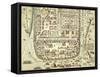 Map of Jerusalem and the Surrounding Area-Joris Hoefnagel-Framed Stretched Canvas