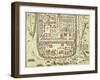 Map of Jerusalem and the Surrounding Area-Joris Hoefnagel-Framed Giclee Print