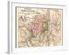 Map of Jerusalem (C. 1900), Maps-Encyclopaedia Britannica-Framed Art Print