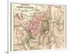 Map of Jerusalem (C. 1900), Maps-Encyclopaedia Britannica-Framed Art Print
