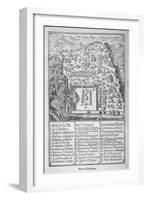 Map of Jerusalem During Ibn Batuta's Travels-null-Framed Art Print