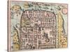 Map of Jerusalem from Civitates Orbis Terrarum-null-Stretched Canvas