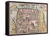 Map of Jerusalem from Civitates Orbis Terrarum-null-Framed Stretched Canvas