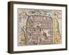 Map of Jerusalem from Civitates Orbis Terrarum-null-Framed Giclee Print