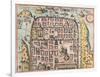 Map of Jerusalem from Civitates Orbis Terrarum-null-Framed Giclee Print