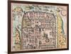 Map of Jerusalem from Civitates Orbis Terrarum-null-Framed Giclee Print