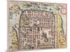 Map of Jerusalem from Civitates Orbis Terrarum-null-Mounted Giclee Print