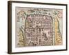 Map of Jerusalem from Civitates Orbis Terrarum-null-Framed Giclee Print