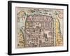 Map of Jerusalem from Civitates Orbis Terrarum-null-Framed Giclee Print