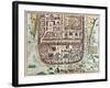 Map of Jerusalem from Civitates Orbis Terrarum-null-Framed Giclee Print