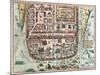 Map of Jerusalem from Civitates Orbis Terrarum-null-Mounted Giclee Print