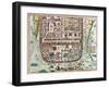 Map of Jerusalem from Civitates Orbis Terrarum-null-Framed Giclee Print