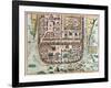 Map of Jerusalem from Civitates Orbis Terrarum-null-Framed Giclee Print