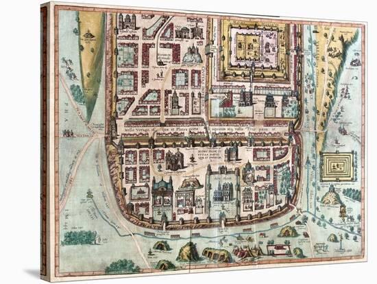 Map of Jerusalem from Civitates Orbis Terrarum-null-Stretched Canvas