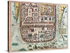 Map of Jerusalem from Civitates Orbis Terrarum-null-Stretched Canvas