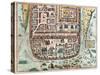 Map of Jerusalem from Civitates Orbis Terrarum-null-Stretched Canvas