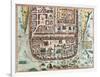 Map of Jerusalem from Civitates Orbis Terrarum-null-Framed Giclee Print