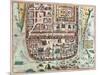 Map of Jerusalem from Civitates Orbis Terrarum-null-Mounted Giclee Print