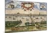 Map of Kampen, Netherlands, from Civitates Orbis Terrarum-null-Mounted Giclee Print