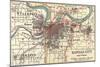 Map of Kansas City (C. 1900), Maps-Encyclopaedia Britannica-Mounted Premium Giclee Print