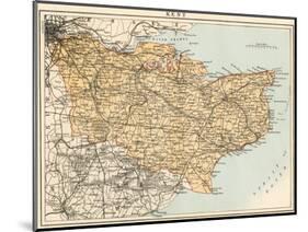 Map of Kent, England, 1870s-null-Mounted Giclee Print