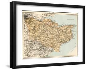 Map of Kent, England, 1870s-null-Framed Giclee Print