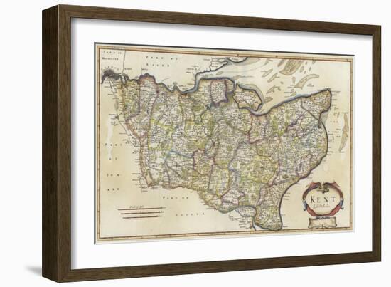 Map of Kent-Robert Morden-Framed Giclee Print